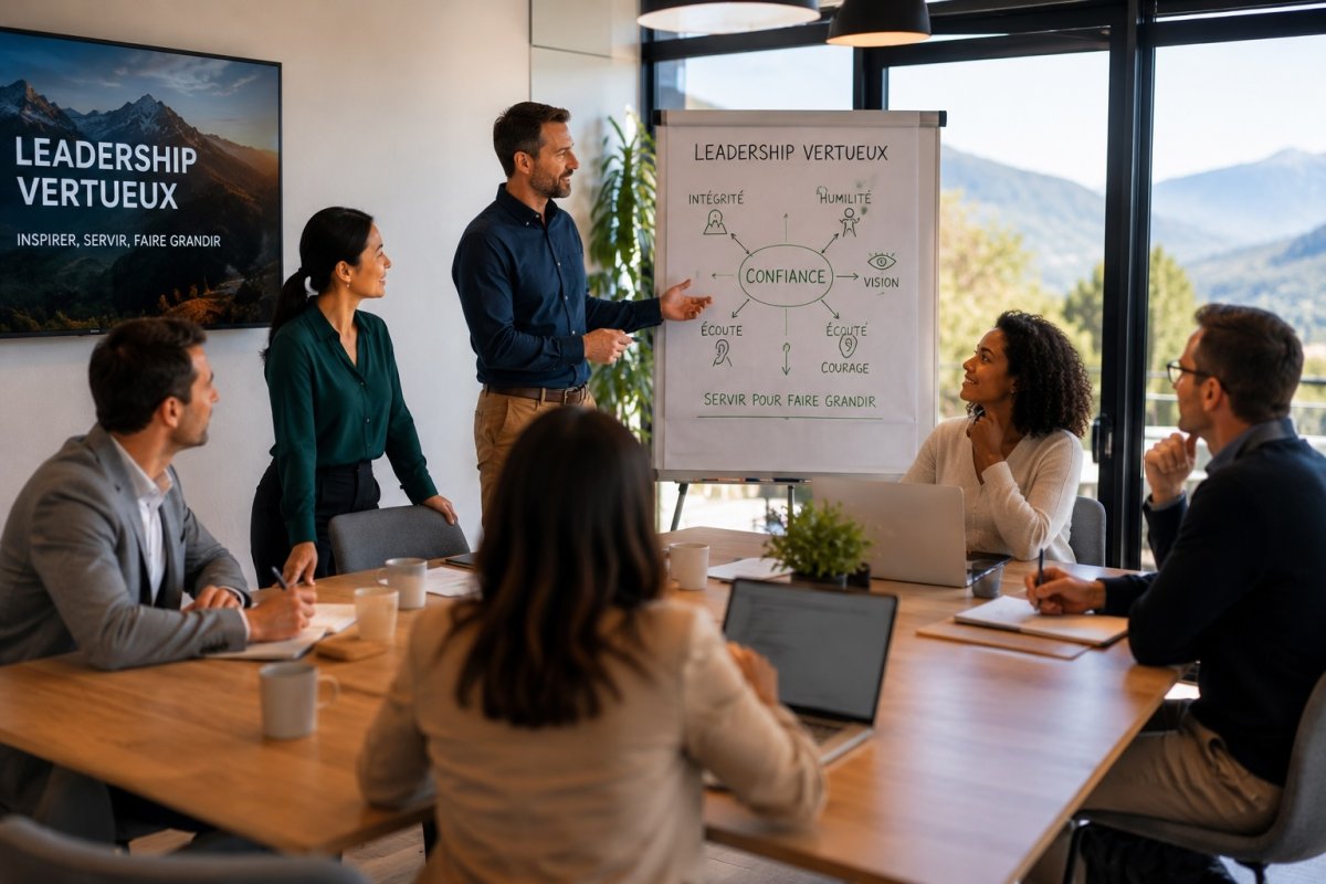 Atelier de leadership vertueux pour managers en entreprise
